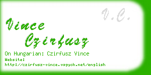 vince czirfusz business card